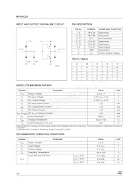 M74HC20B1R Datasheet Pagina 2