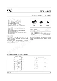 M74HC4075RM13TR Datasheet Cover