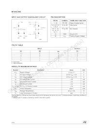 M74HC540RM13TR Datasheet Pagina 2