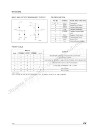 M74HC592TTR Datasheet Pagina 2