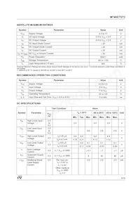 M74HCT273TTR Datasheet Page 3