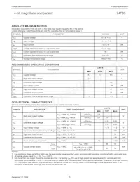 N74F85D Datasheet Page 5