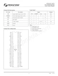 PI74AVC+16721A Datasheet Page 2