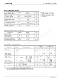 TC74ACT02P Datasheet Page 2