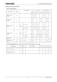 TC74HC02APF Datasheet Pagina 3