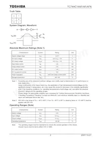 TC74HC14APF Datasheet Page 2
