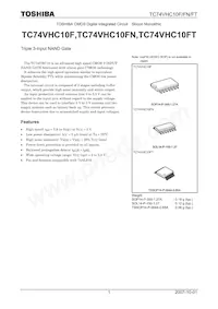 TC74VHC10FTEL Datasheet Cover