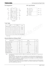 TC74VHC74FTELM Datasheet Page 2