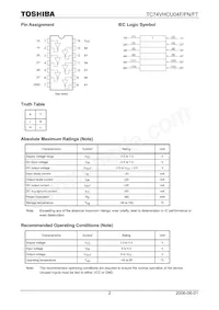 TC74VHCU04FTEL Datasheet Page 2