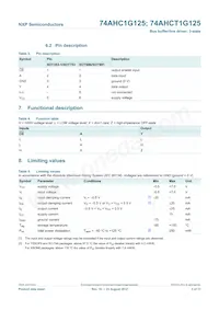 74AHCT1G125GW Datasheet Page 4