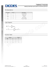 74AHCT1G125W5-7 Datasheet Page 2