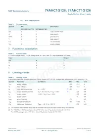 74AHCT1G126GW Datasheet Pagina 4