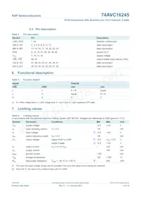 74AVC16245DGG Datasheet Page 6
