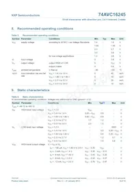 74AVC16245DGG Datasheet Page 7