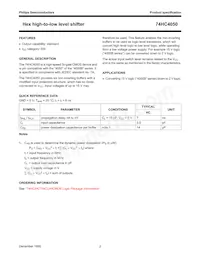 74HC4050N Datasheet Page 2