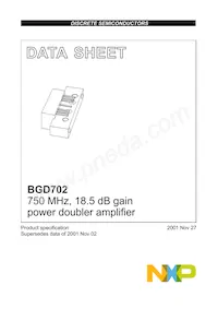 BGD702/09 Datasheet Cover
