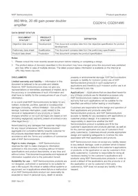 CGD914 Datasheet Pagina 12