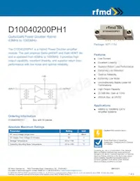 D10040200PH1 Datasheet Cover