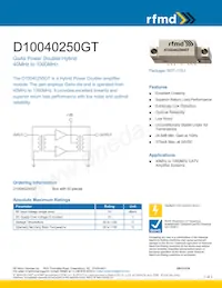 D10040250GT Datasheet Cover