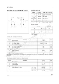 M74HC368B1R Datasheet Pagina 2