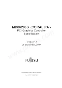 MB86296SPB-GS-JXE1數據表 封面