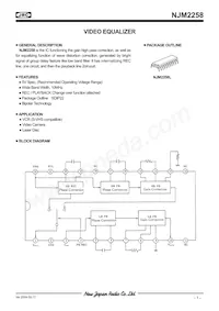 NJM2258L Datasheet Cover