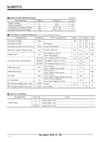 NJM2575F1-TE1 Datasheet Page 2