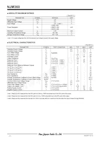 NJM360M Datasheet Page 2