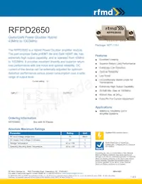 RFPD2650 Datenblatt Cover