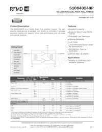 S10040240P Datasheet Cover