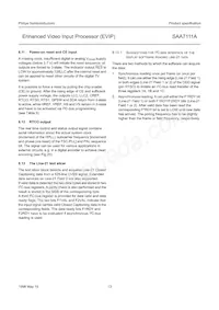 SAA7111AHZ/V4 Datasheet Page 13