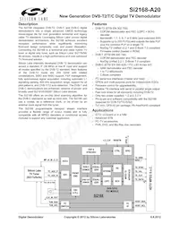 SI2168-A20-GMR Datasheet Cover