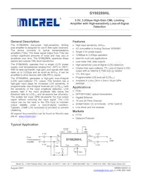 SY88289HLMG-TR Datenblatt Cover