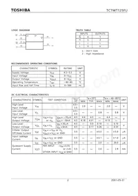 TC7WT125FU(TE12L) Datenblatt Seite 2
