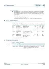 TDA18211HD/C2 Datasheet Pagina 2