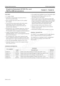 TDA9818T/V1 Datasheet Page 2