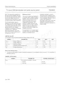 TDA9830T/V1 Datasheet Page 5