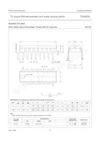 TDA9830T/V1 Datasheet Page 12