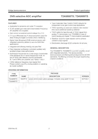 TDA9889TS/V1 Datasheet Page 2