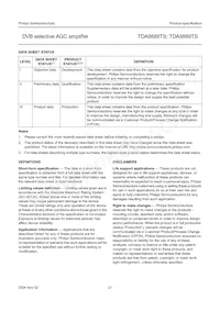 TDA9889TS/V1 Datenblatt Seite 21