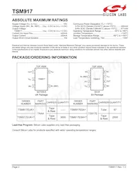 TSM917EUK+T Datasheet Page 2