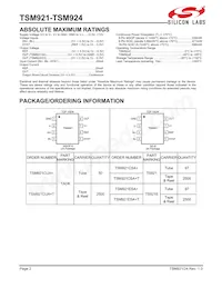 TSM923ESA+ Datasheet Pagina 2