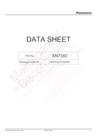 AN7580 Datasheet Cover