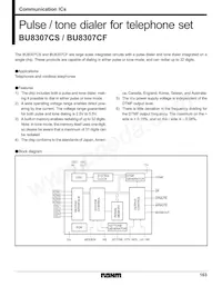 BU8307CF-E2 Datasheet Cover