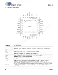 CS3511-CNZ Datasheet Pagina 4