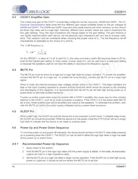 CS3511-CNZ Datasheet Pagina 14