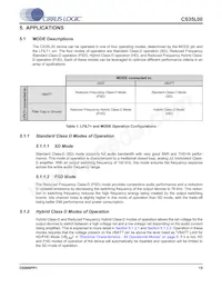 CS35L00-CNZR Datasheet Pagina 15