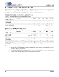 CS35L01-CWZR Datasheet Page 8
