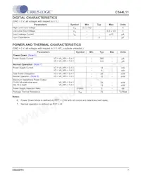 CS44L11-CZZ數據表 頁面 7