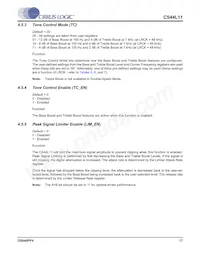 CS44L11-CZZ Datasheet Pagina 17